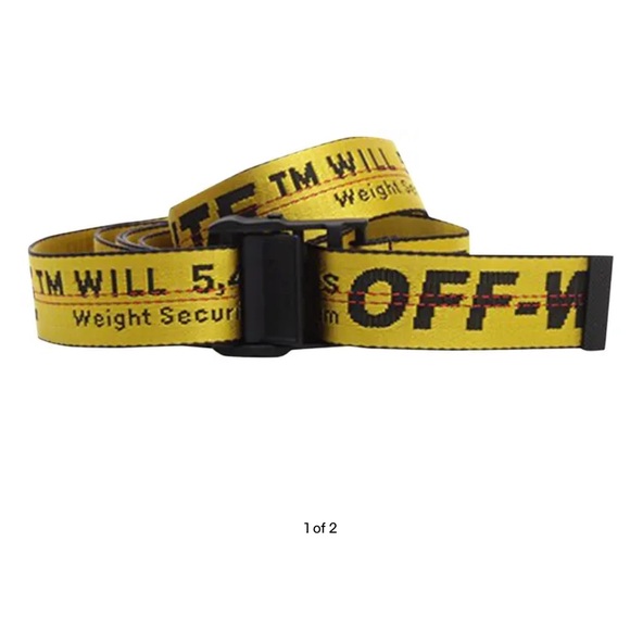 Off-White Yellow and Black Industrial Belt - Picture 1 of 4